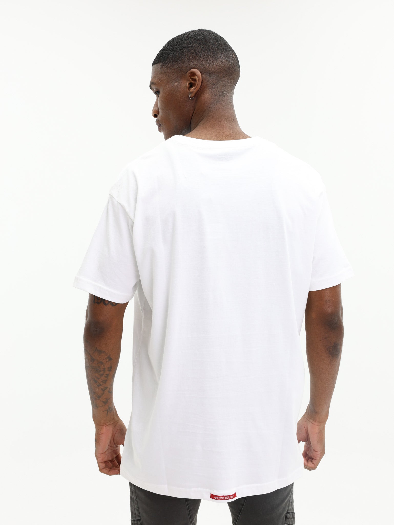 Alpha T-Shirt Block Rainbow White